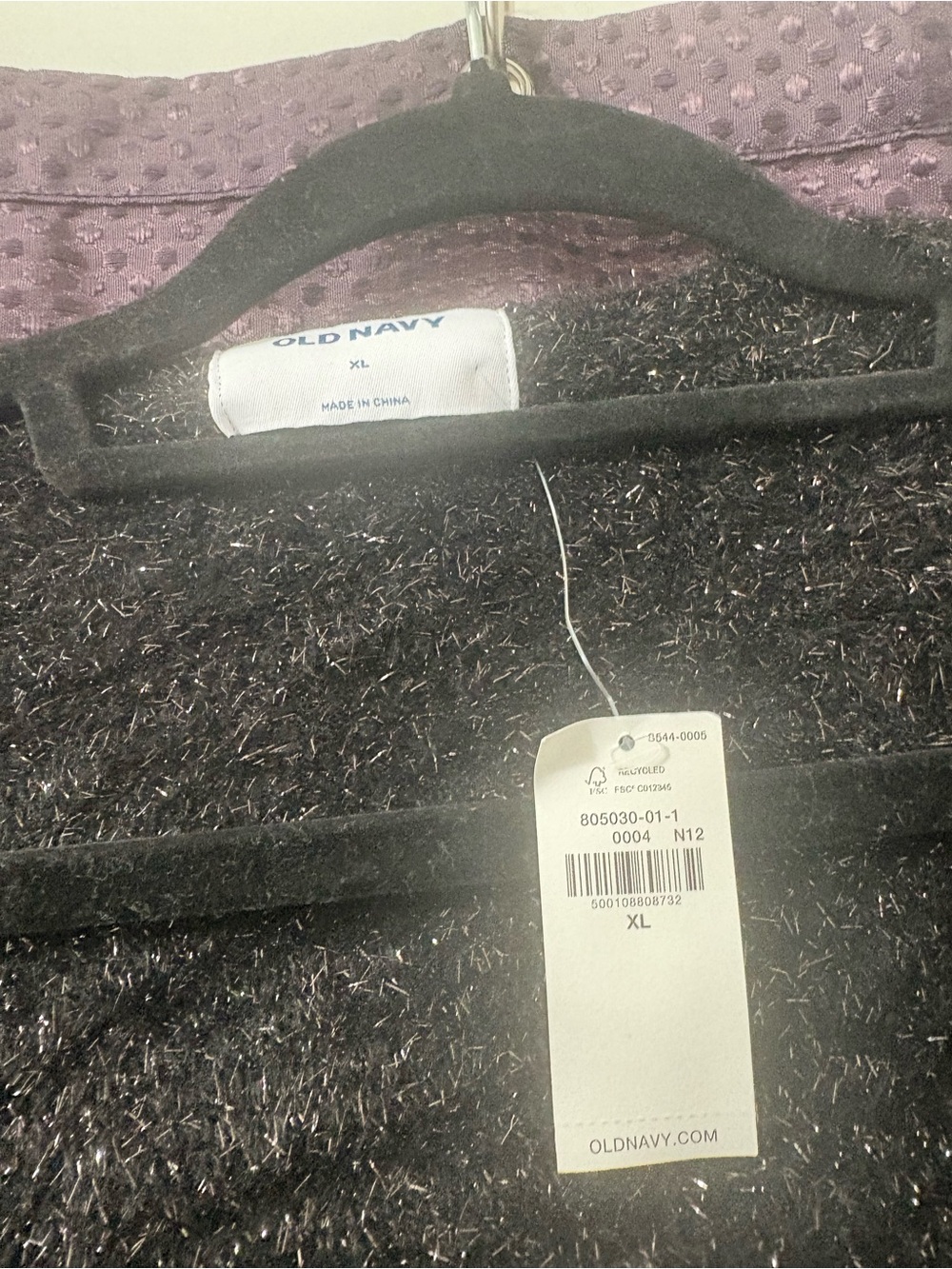 Old Navy Women’s ' Black Shimmery Knit Sweater
